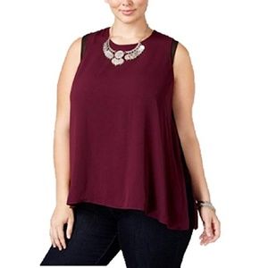 Rachel Roy Curvy Plus Size Layered Blouse 1X